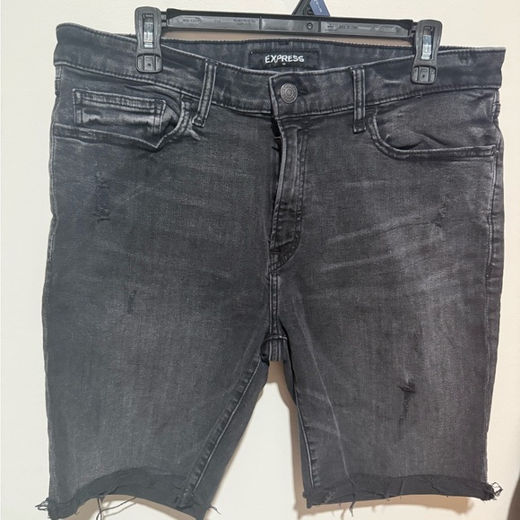 Express Men's Dark Gray Jean Shorts - Picture 1 of 1